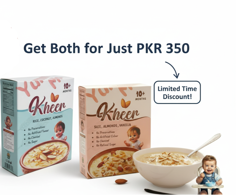Baby Kheer Combo Pack (2 x 100g) | Natural Date Almond Suji & Rice Kheer Mixes | No Refined Sugar